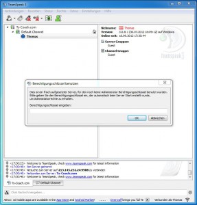 Teamspeak Client beim ersten Login