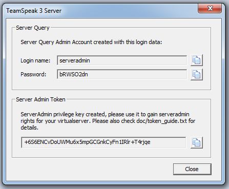 Teamspeak Server Admin Daten