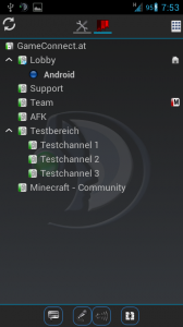 Teamspeak Adroid Beta Serveransicht