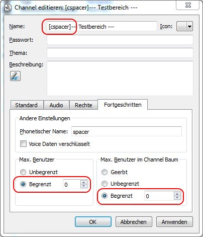 Teamspeak Channel Spacer