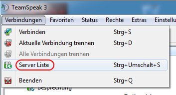 Teamspeak Server Liste