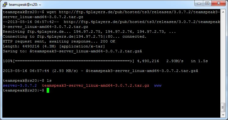 Teamspeak wget