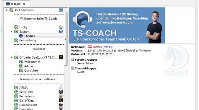 Teamspeak ohne Chatleiste