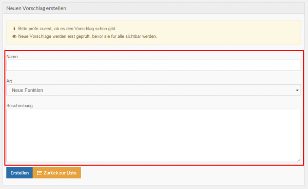 Webinterface neuer vorschlag