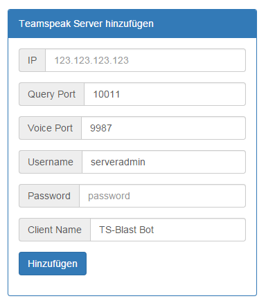 teamspeak server anlegen